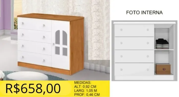 COMODA INFANTIL A PRONTA-ENTREGA