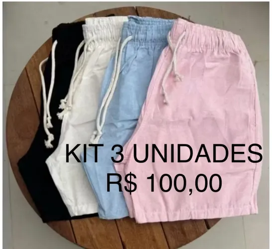 KIT 3 SHORTS LINHO MAURICINHO