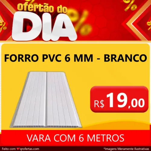 FORRO PVC - BRANCO 6 MM 