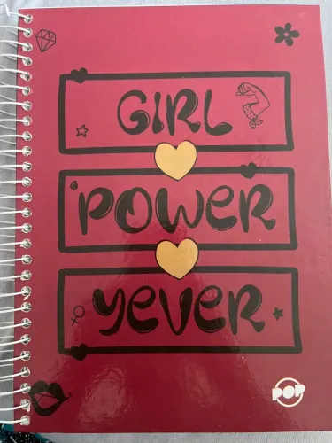 Caderno Capa Dura Girl Power 20 Matérias 320 Folhas 198mm x 273mm