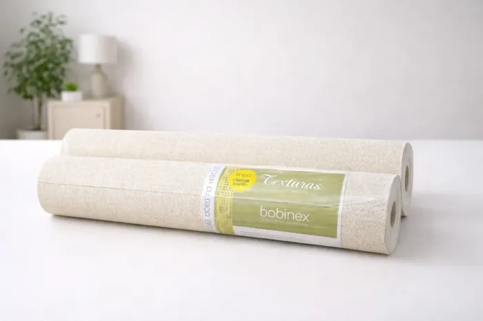 Papel de Parede Bobinex Linho Bege - 2 Rolos por R$180