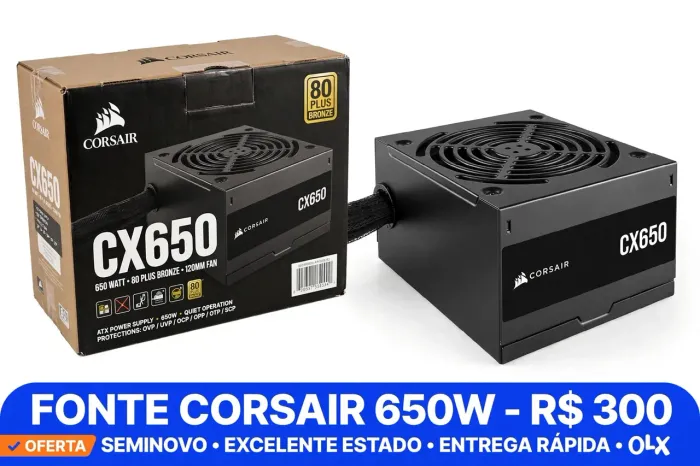 Fonte Corsair 650w