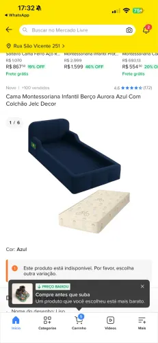 Cama montessoriana aurora baby lateral espuma com colchão