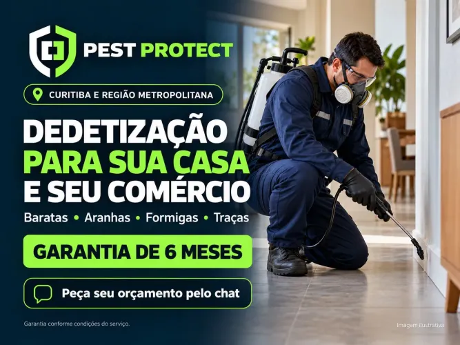 Dedetização em Curitiba com garantia de 6 meses