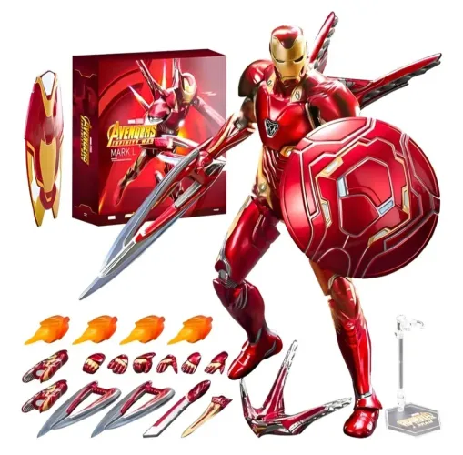 BONECO ARTICULADO FIGURE ACTION IRON MAN MARVEL MARK 50 - MK L HOMEM DE FERRO ZD TOYS