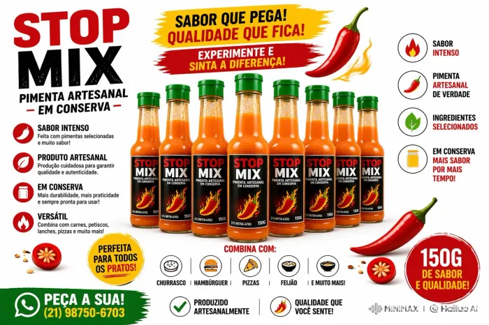 Molho de pimenta artesanal