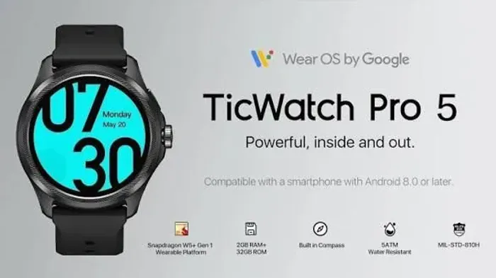 Smartwatch Ticwatch pro 5