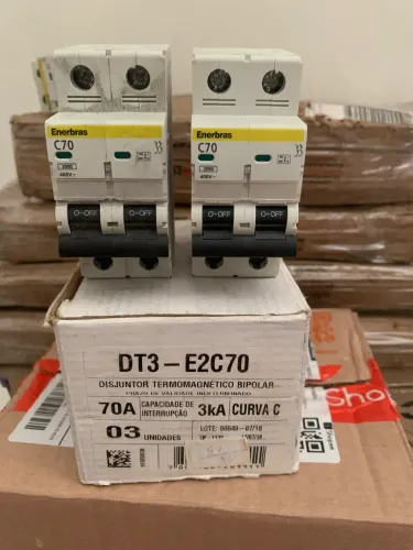 Disjuntor 70 Amperes bifásico Enerbras