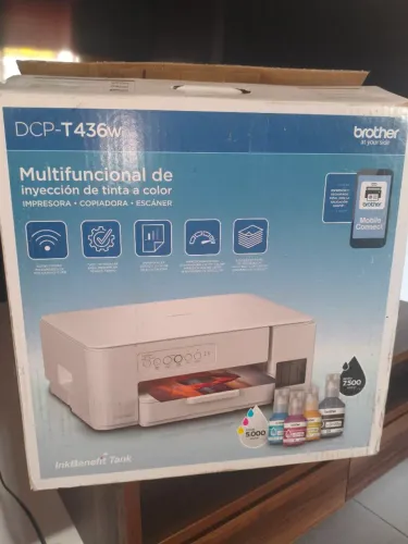 Impressora Multifuncional Brother DCP-T436W Tanque de Tinta