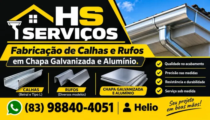 Calhas e rufos.