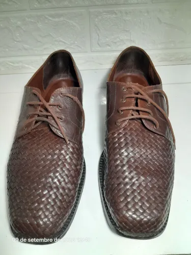 Sapato masculino couro marrom usado