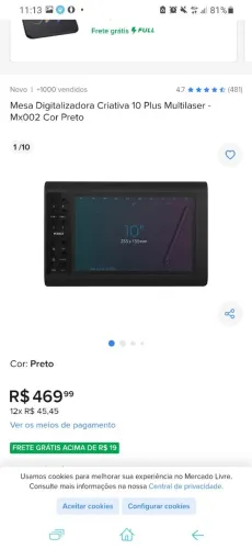 Mesa digitalizadora Multilaser