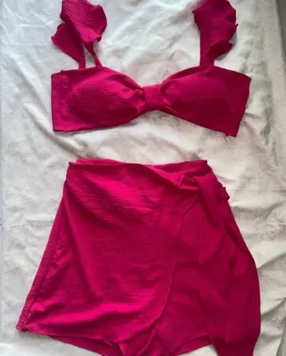 Conjunto Short e Cropped - Rosa