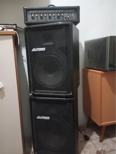Sistema de Som Profissional Datrel + Mesa Amplificada Phonic Powerpod 410