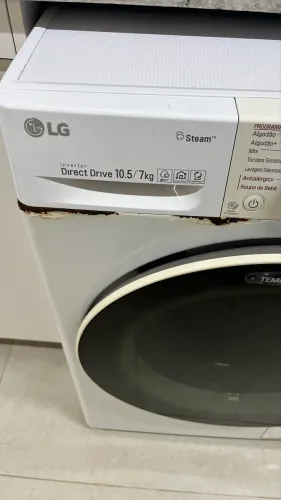 LG Inverter 10,5kg - Apenas Defeito na Placa - Ótima para Conserto ou Peças