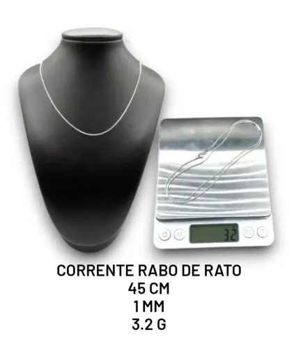 Corrente de Prata Rabo de Rato