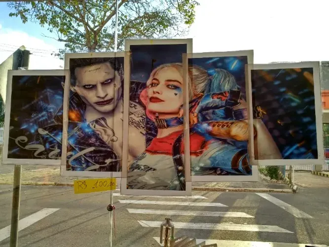 Poster Arlequina e Coringa 52cm x 120cm