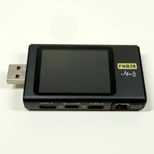 Testador USB Fnirsi FNB58 Voltímetro Amperímetro Detecção p/ Celular Samsung iPhone