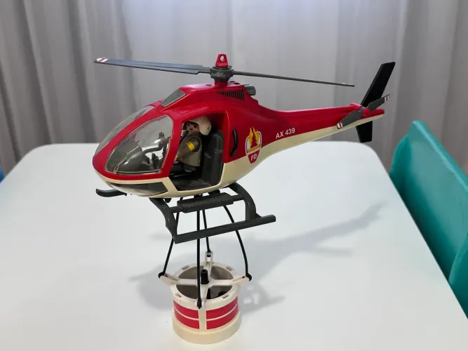 Playmobil Helicóptero resgate bombeiro