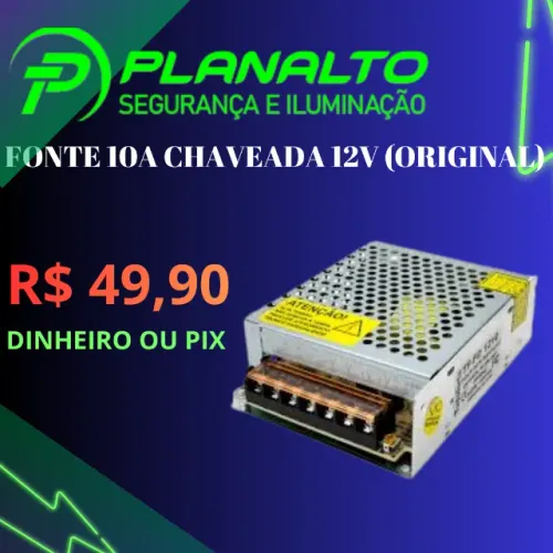 Fonte 10A Chaveada 12V P/Fita leds GRANDE (ORIGINAL )
