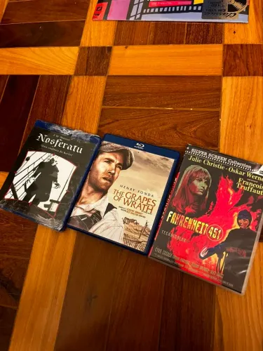COMBO DVD E BLURAY - NOSFERATU + AS VINHAS DA IRA + FAHRENHEIT 451