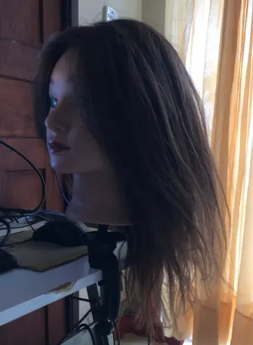 Cabeça de treino penteado c suporte