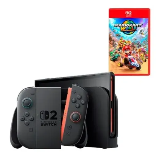 Console Nintendo Switch 2 256GB - Preto + Jogo Mario Kart World (BEE-S-KB6EA)