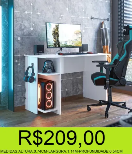 Escrivaninha gamer diversas cores - voce compra hoje e retira hoje