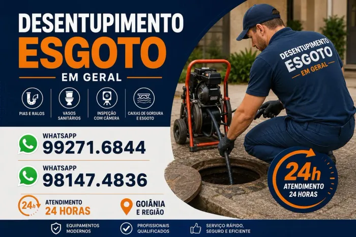 Desentupidora esgoto ralo cano
