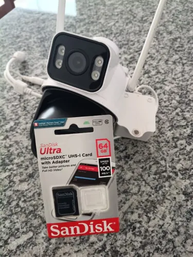 Câmera de Segurança IP Casenn A28 + 64GB SanDisk Ultra microSD com Adaptador SD