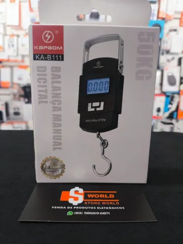 Balança Digital de Mão suporta até 50Kg - Pronta entrega. Loja Store World