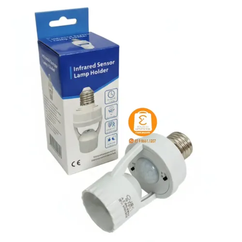 Soquete Bocal E27 Bivolt Com Sensor De Presença Movimento 360º