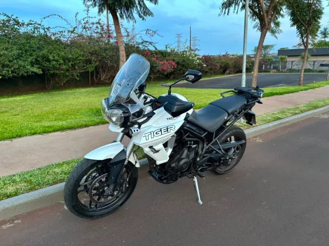 Triumph Tiger 800 XRT 2019 Branca - Impecável