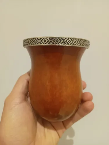 Cuia de chimarrão virola em zamac