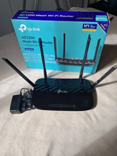 Roteador TP-Link Archer C6 AC1200 Full Gigabit Wi-Fi Mesh - Na Caixa!