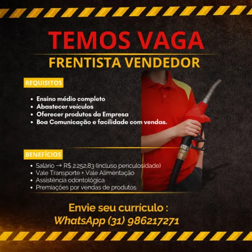 Vagas para frentistas 