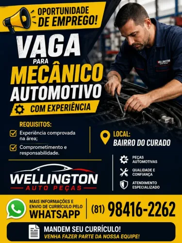Vaga para mecânicos 