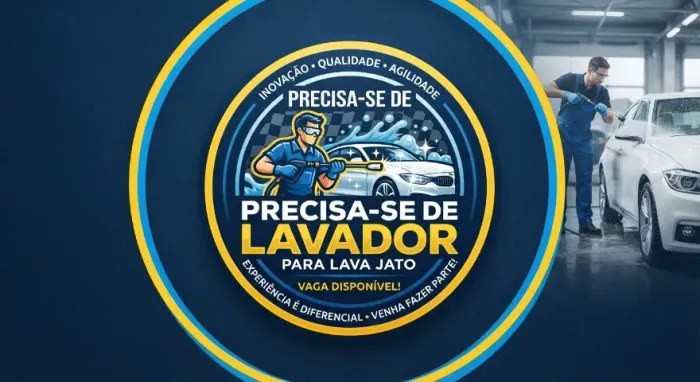 Precisa-se de lavador para lava jato com ou sem experiência