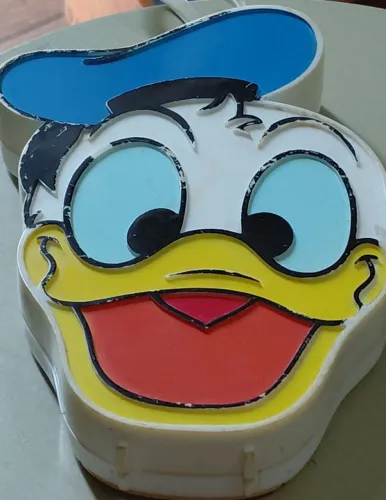 Rádio Vintage Pato Donald Disney Transistor - Antigo com Caixa Original