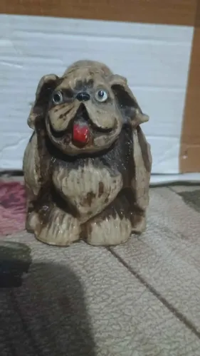 Cachorro Pequinês Vintage J.J. Madison / Estilo Artesania Rinconada dos anos 70".