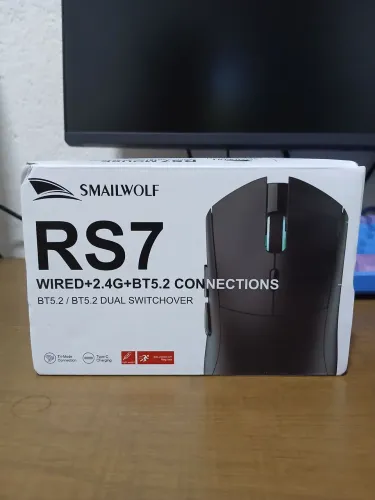 Mouse Gamer Sem Fio Smailwolf RS7 PAW3311 Tri-Mode Preto( Novo)