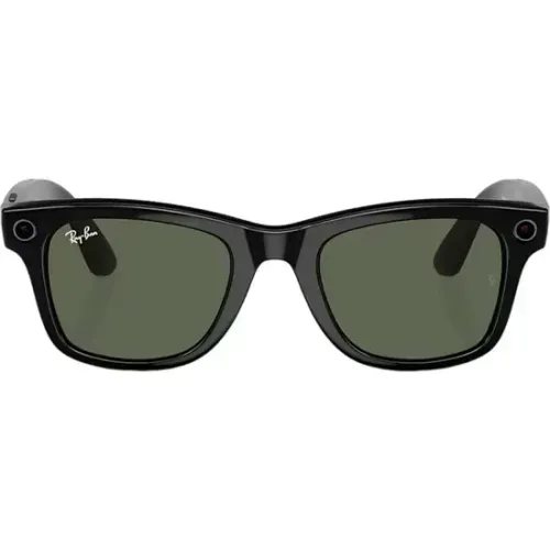 Óculos Ray-Ban Meta Wayfarer RW4006 - Shiny Black/G-15 Green (Verde)