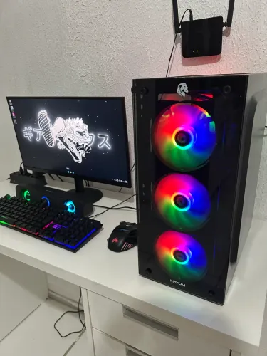 Pc Gamer Ryzen 5 5600gt 16Gb Ram Nvme 500gb Monitor 21,5 100Hz Teclado e Mouse Gamer