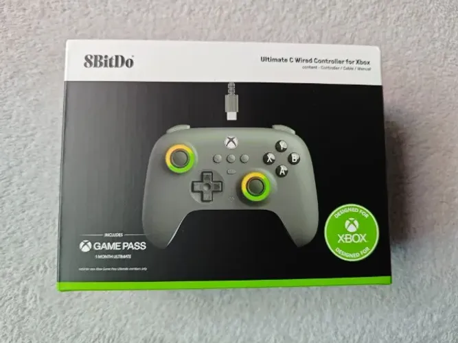 Controle 8bitdo Ultimate C Com Fio Para Xbox Rgb Hall Effect Verde-escuro (lacrado)
