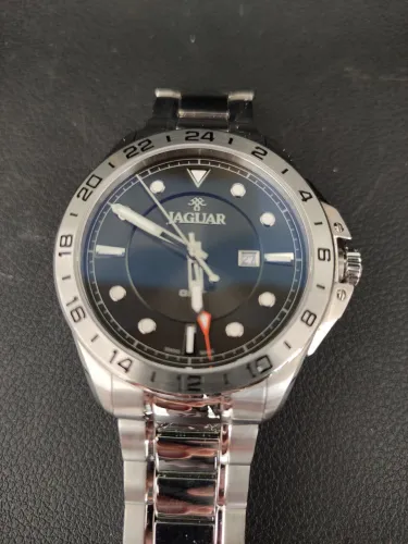Relógio Suíço Jaguar GMT J1011 - Vidro de Safira - Caixa Original (Estado de Novo)