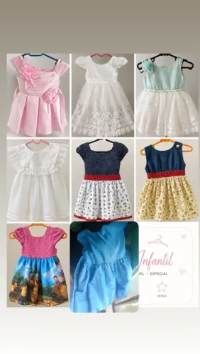 Vestido infantil de festa e outros normais