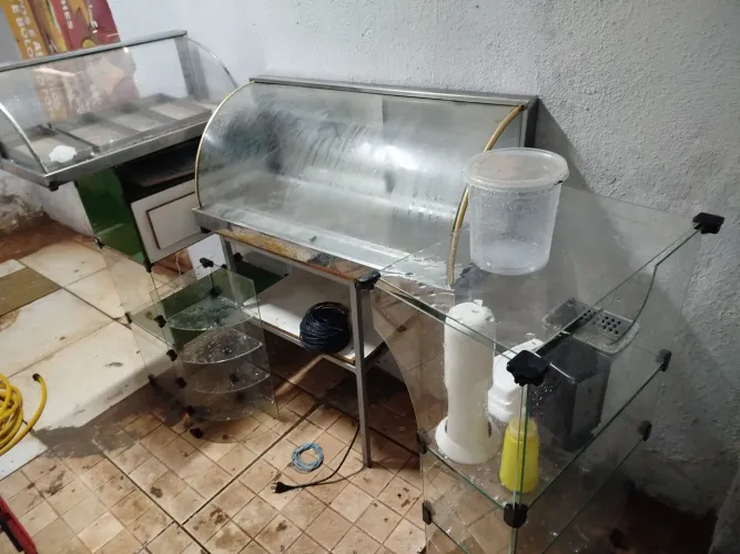 Estufa, bancada e caixa 