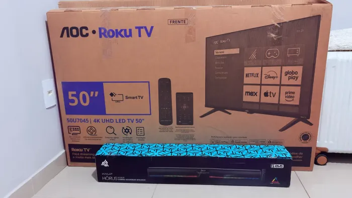 Tv Aoc 50 Polegadas + Soundbar Led