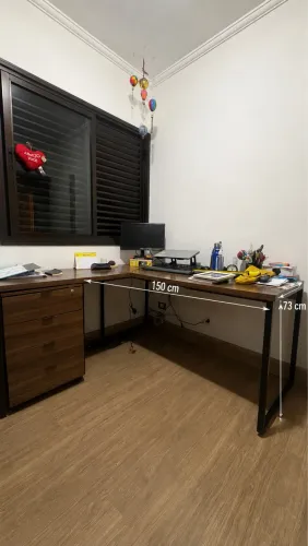 Mesa de Escritório em L com Gaveteiro - MDF