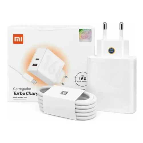 Carregador Redmi Super Turbo 168W Celular Type C p/ tipo C 